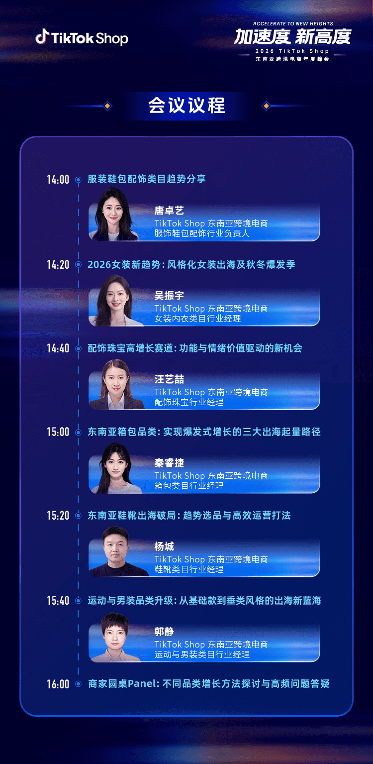 服饰鞋包配饰类目会议议程